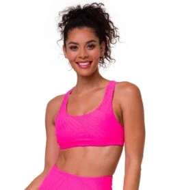 Onzie Mudra Yoga Sports Bra Neon Pink Selenite