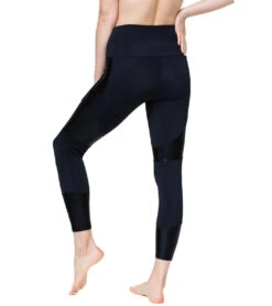 Onzie Moto 7/8 Yoga Leggings Black/Mystique