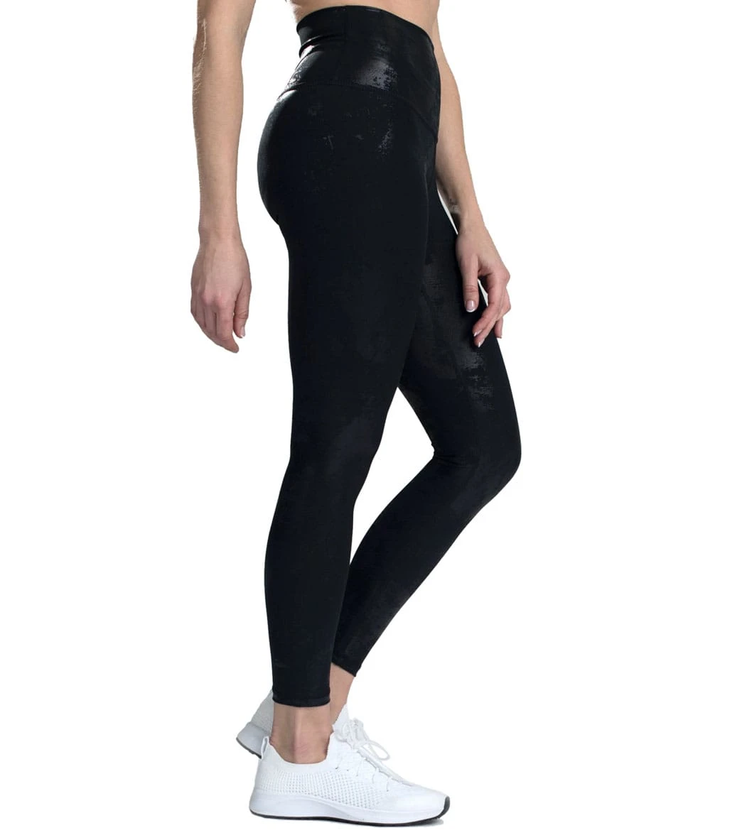 DYI Printed Signature Yoga Leggings Onyx Foil