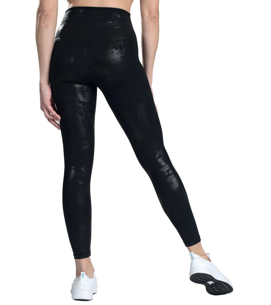 DYI Printed Signature Yoga Leggings Onyx Foil - Image 4