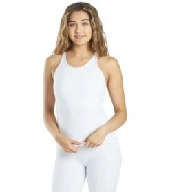 Everyday Yoga Serenity Thin Strap Support Tank White
