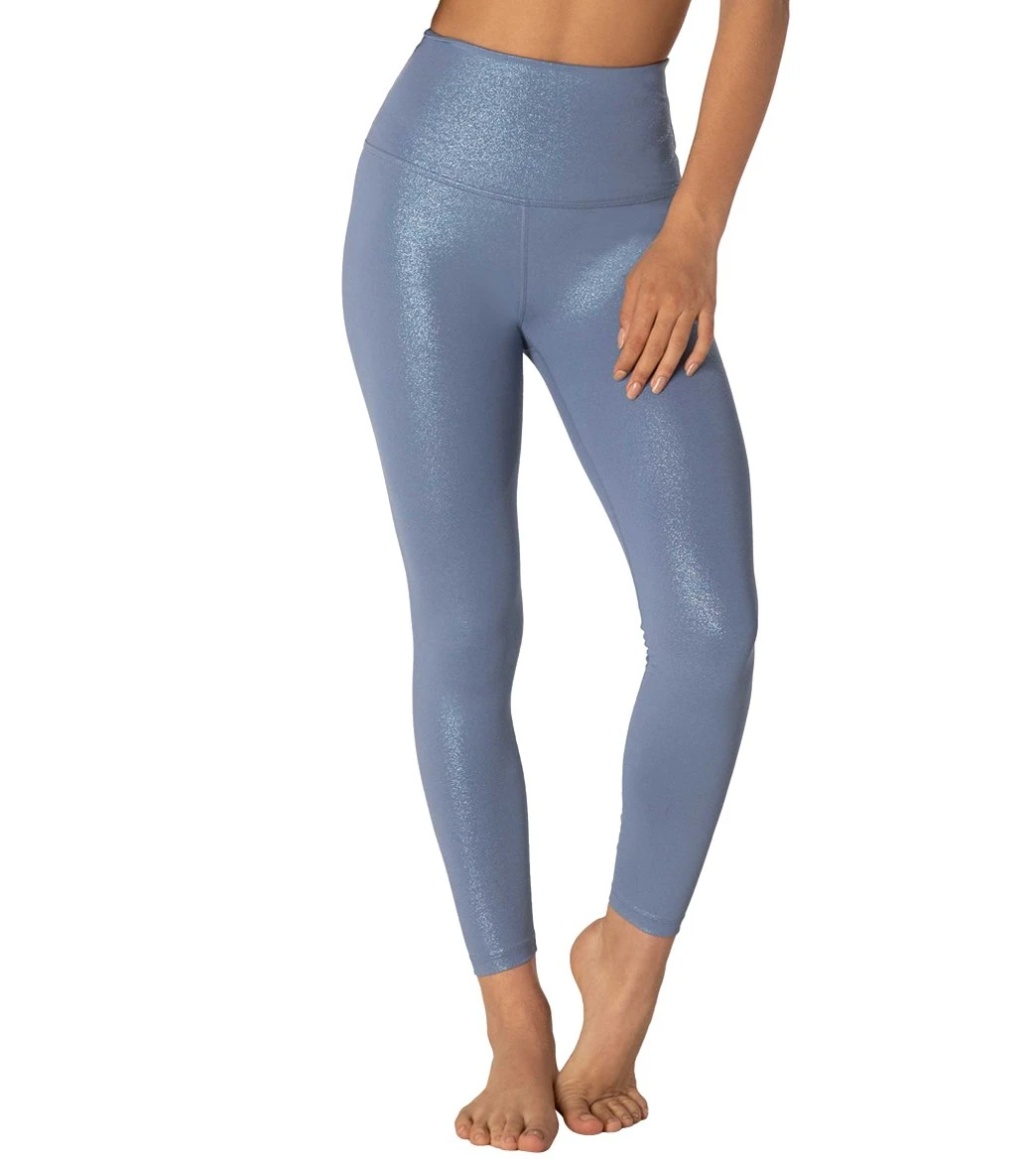 Beyond Yoga Twinkle High Waisted 7/8 Yoga Leggings Serene Blue/Blue Dizzy Twinkle - Image 4