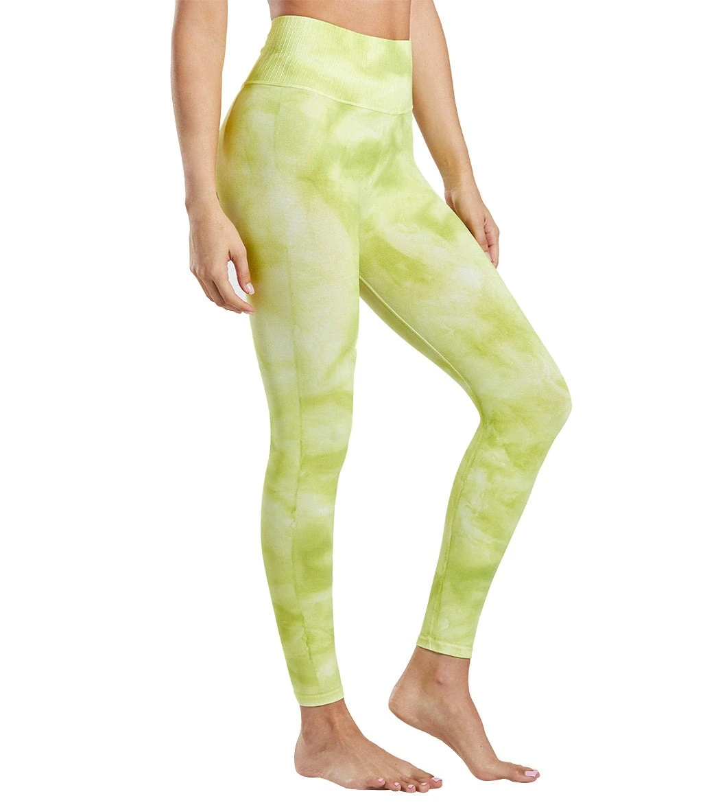 Free People Good Karma Tie Dye Yoga Leggings Lime