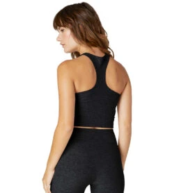 Beyond Yoga Spacedye At Your Leisure Cropped Yoga Tank Darkest Night