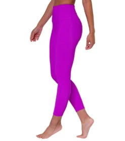 Onzie Ribbed 7/8 Yoga Leggings Vivid Violet Rib
