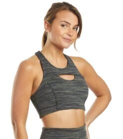 Free People Strut Yoga Sports Bra Black Combo