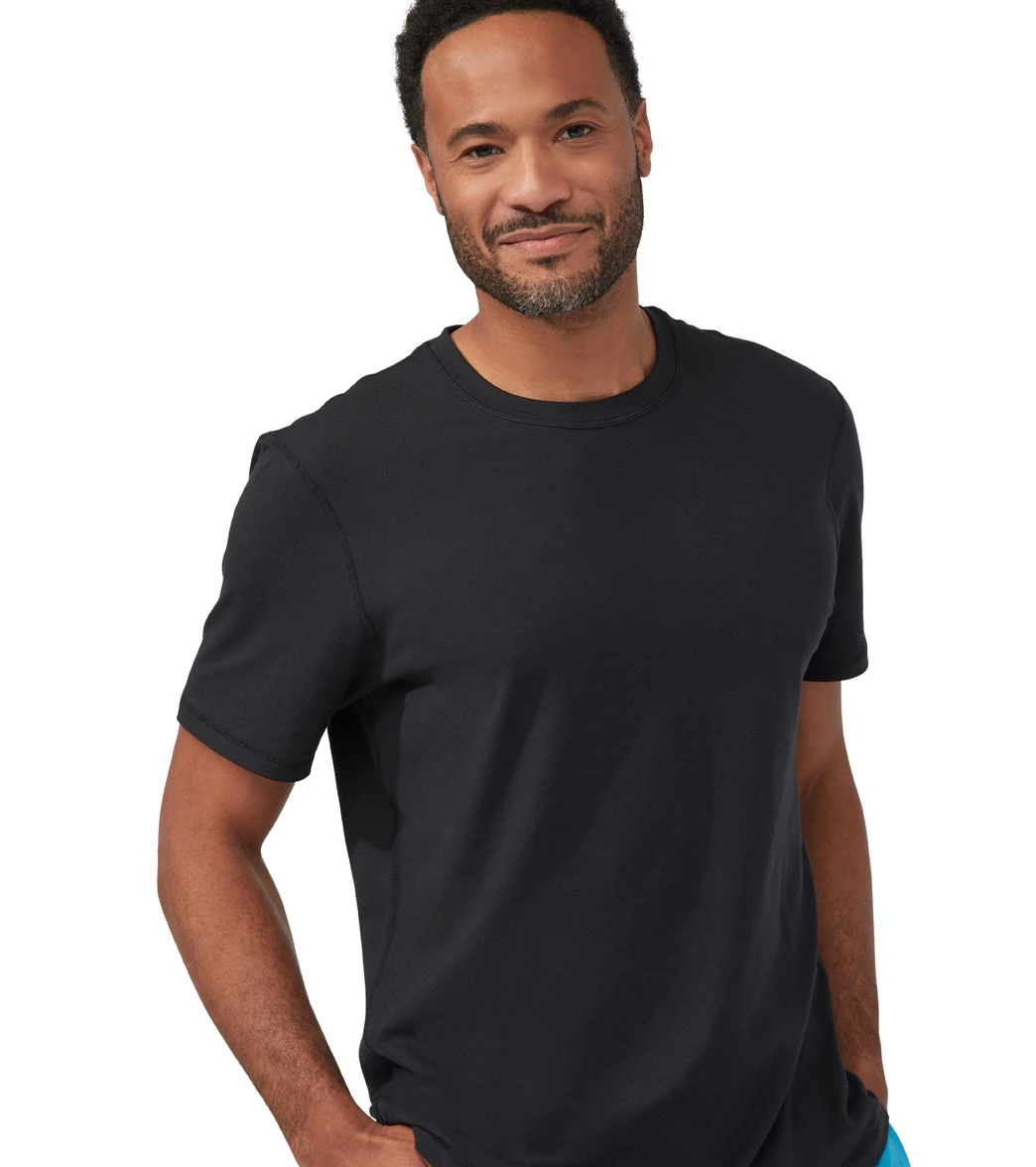 Manduka Men's Performance Crew Neck Short Sleeve Tee Black - Image 2
