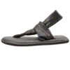 Sanuk Women's Yoga Sling 2 Metallic Sandal Black Rainbow
