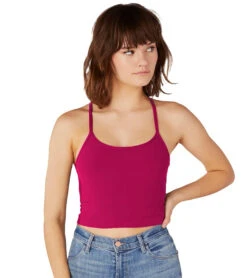Beyond Yoga Slim Racerback Cropped Tank Plumberry