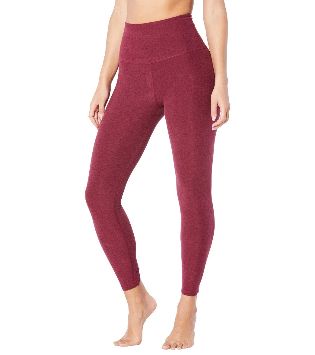 Beyond Yoga Spacedye Totally Woven High Waisted 7/8 Leggings Deep Merlot