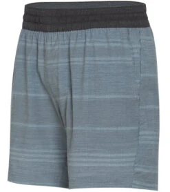 PrAna Men's The Slope 7" Inseam Yoga Shorts Ashy Kai Stripe