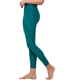 Onzie Selenite 7/8 Yoga Leggings Teal Selenite