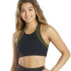 925Fit Zip Line Yoga Sports Bra Navy