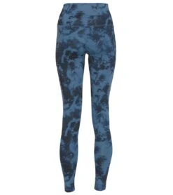 DYI Printed Signature Yoga Leggings Chambray Tie Dye