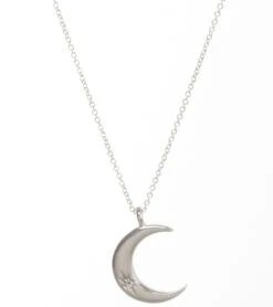 Dogeared Love Through All Phases Necklace Silver