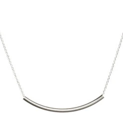 Dogeared Balance Tube Necklace Silver