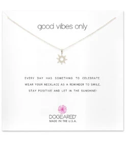 Dogeared Good Vibes Only Radiant Sun Necklace
