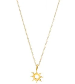 Dogeared Good Vibes Only Radiant Sun Necklace Gold