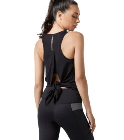 Lilybod Kendall Tie Back Yoga Tank Black