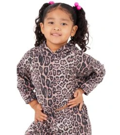 Onzie Girl's Hooded Sweatshirt Leopard