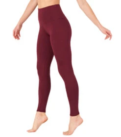 Onzie Luxe 7/8 Yoga Leggings Red Wine