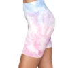 Spiritual Gangster Biker Shorts Pastel Twirl Tie Dye