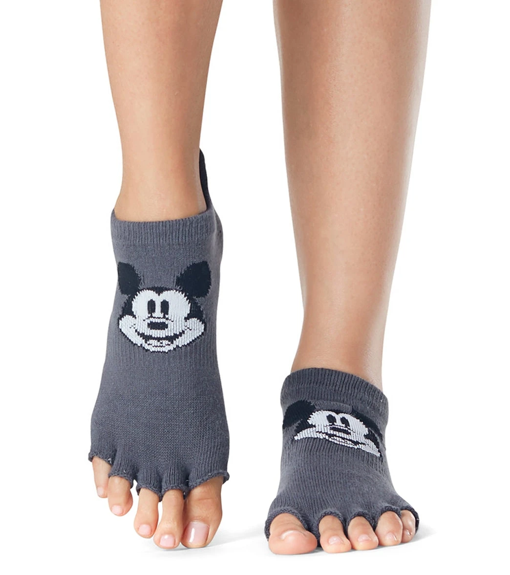 Toesox Grip Half Toe Low Rise Socks Classic Mickey - Image 2