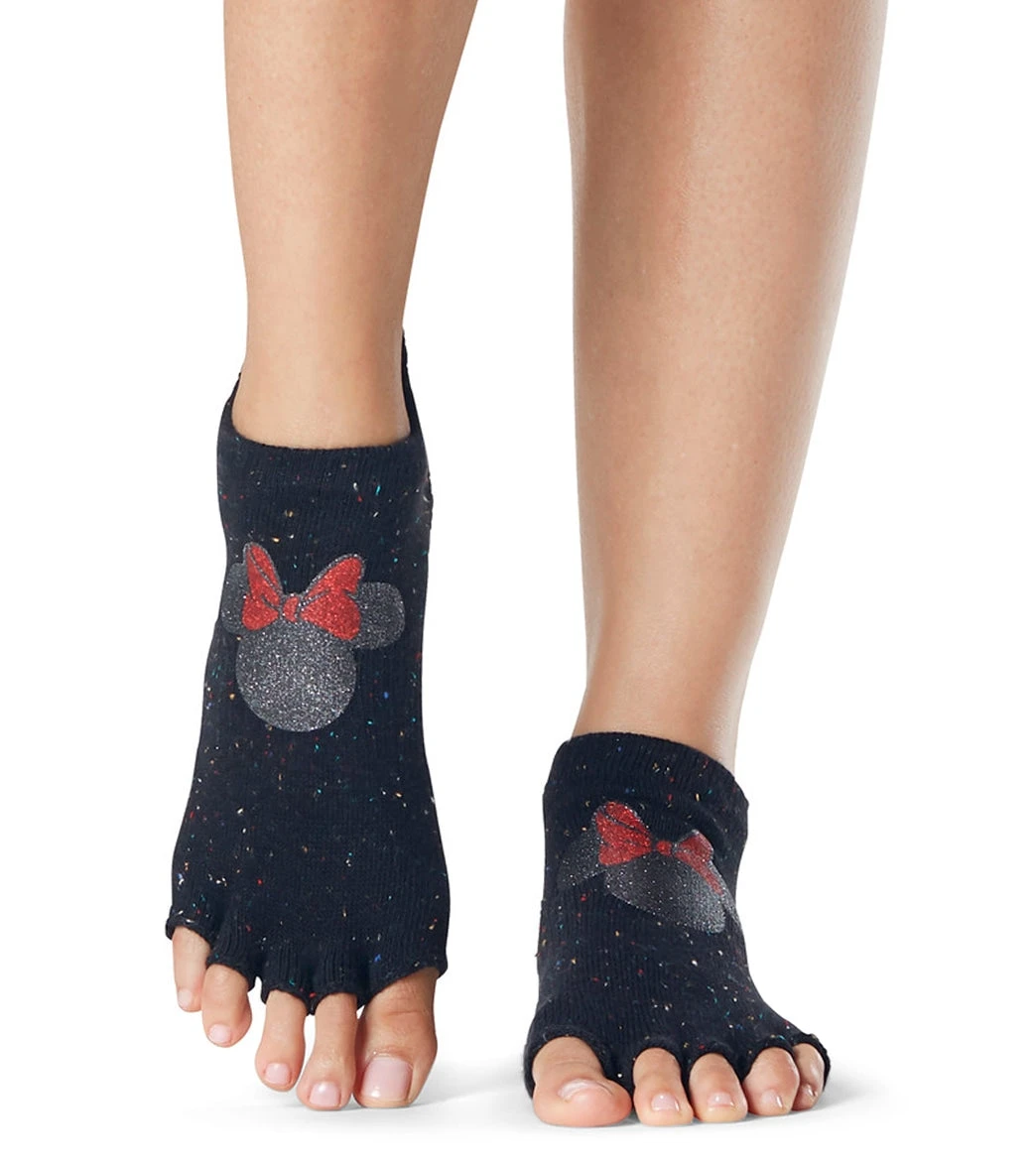 Toesox Grip Half Toe Low Rise Socks Confetti Minnie - Image 2