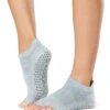 Toesox Grip Half Toe Low Rise Socks Hydrangea