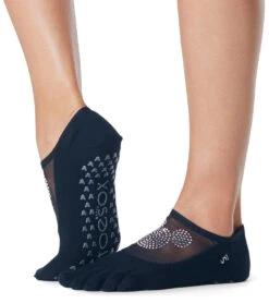 Toesox Luna Grip Full Toe Socks Disco Mickey