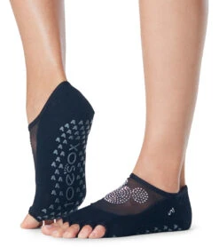 Toesox Luna Grip Half Toe Socks Disco Mickey