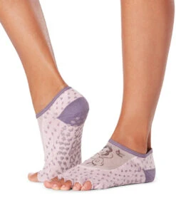 Toesox Luna Grip Half Toe Socks Fairest
