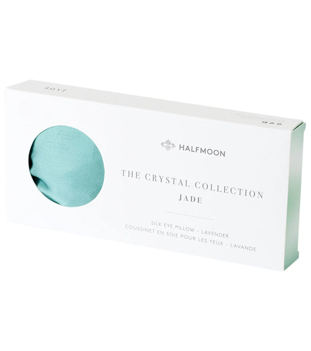 Halfmoon Crystal Collection Silk Eye Pillow Jade