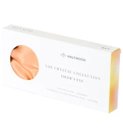 Halfmoon Crystal Collection Silk Eye Pillow Tigers Eye