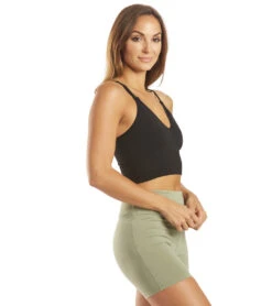 Free People Movement Good Karma Crop Yoga Top Black