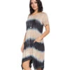 Yak & Yeti Dress Tie Dye With Front Pockets Mocha