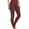 Everyday Yoga Uphold Cheetah High Waisted Leggings With Pockets 28" Burgundy Cheetah