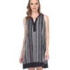 Yak & Yeti Dress Striped Tribal Print Loose Fit