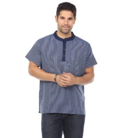 Yak & Yeti Men's Striped Button Up Shirt