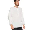 Yak & Yeti Men's Kurta Solid Color White