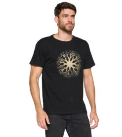 Yak & Yeti Men's Tree Of Life T Shirt Black