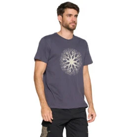 Yak & Yeti Men's Tree Of Life T Shirt Gray