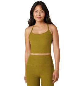 Beyond Yoga Spacedye Slim Racerback Cropped Tank Bronze-Gold