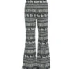 Yak & Yeti Elephant Print Yoga Pants Black/White