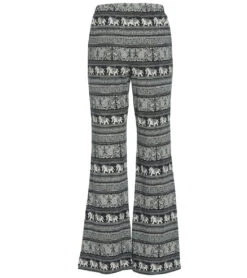 Yak & Yeti Elephant Print Yoga Pants Black/White