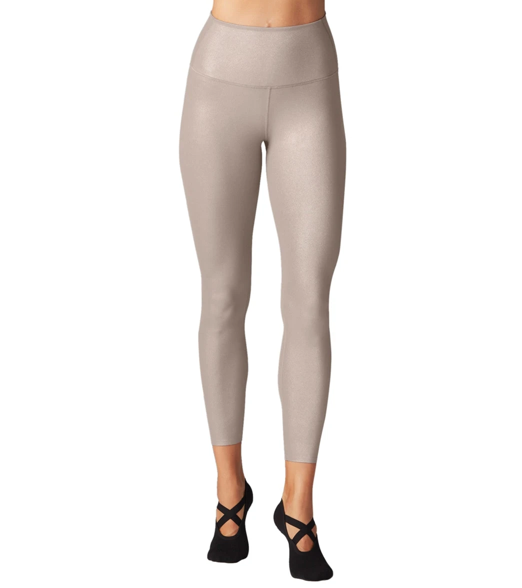 Tavi High Waisted 7/8 Yoga Leggings Gold Metallic - Image 3