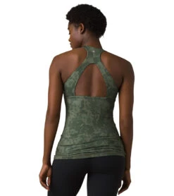 PrAna Locano Yoga Bra Tank Kale Wildflower