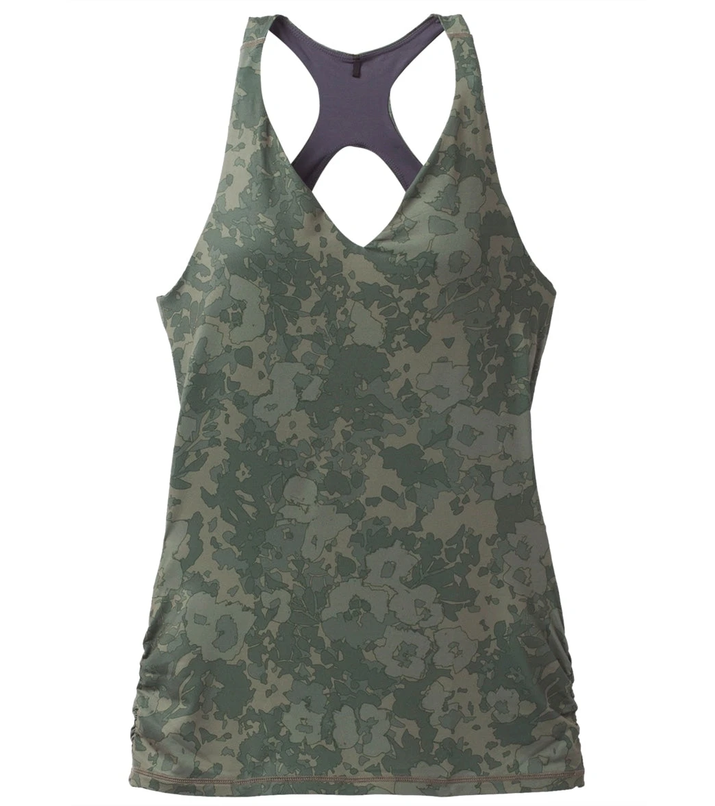 PrAna Locano Yoga Bra Tank Kale Wildflower - Image 2