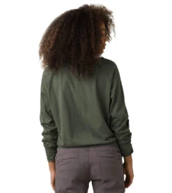 PrAna Organic Graphic Long Sleeve Kale Linework