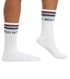 Spiritual Gangster Meditate SG Sock White